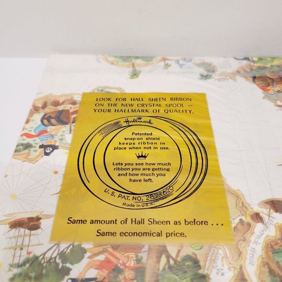 Vtg Hallmark Boy Birthday Kid Pirates Island Treasure Gift Wrapping Paper Crafts - Picture 5 of 5